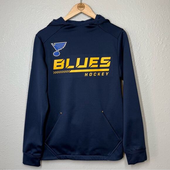 NHL St Louis Blues Hockey Fanatics Authentic Pro Locker Room Hoodie Unisex Small - Picture 2 of 7